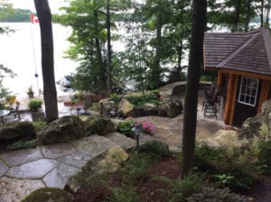 A flagstone walkway is extremely durable